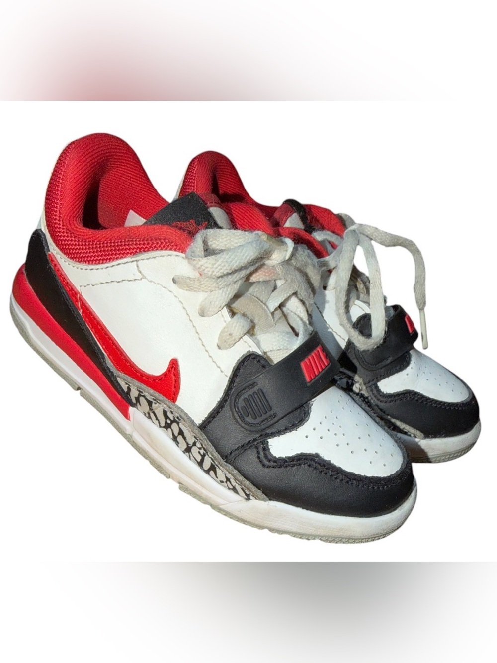 🔥 Nike Jordan Legacy 312 Unisex Kids Sneakers White Black Red US Size 11C 🔥